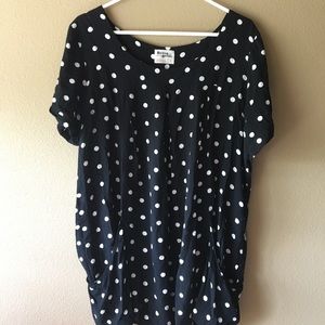 Classy Polka-Dot Tunic, Size - XL